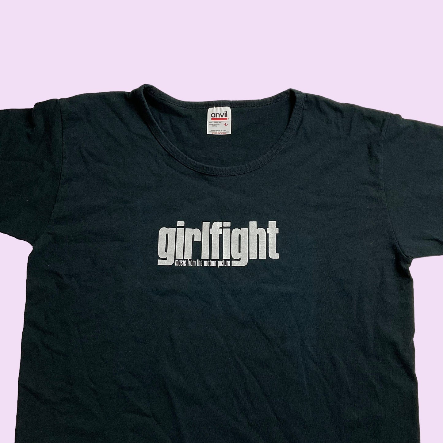 Vintage Y2K Graphic “Girlfight” Anvil Top