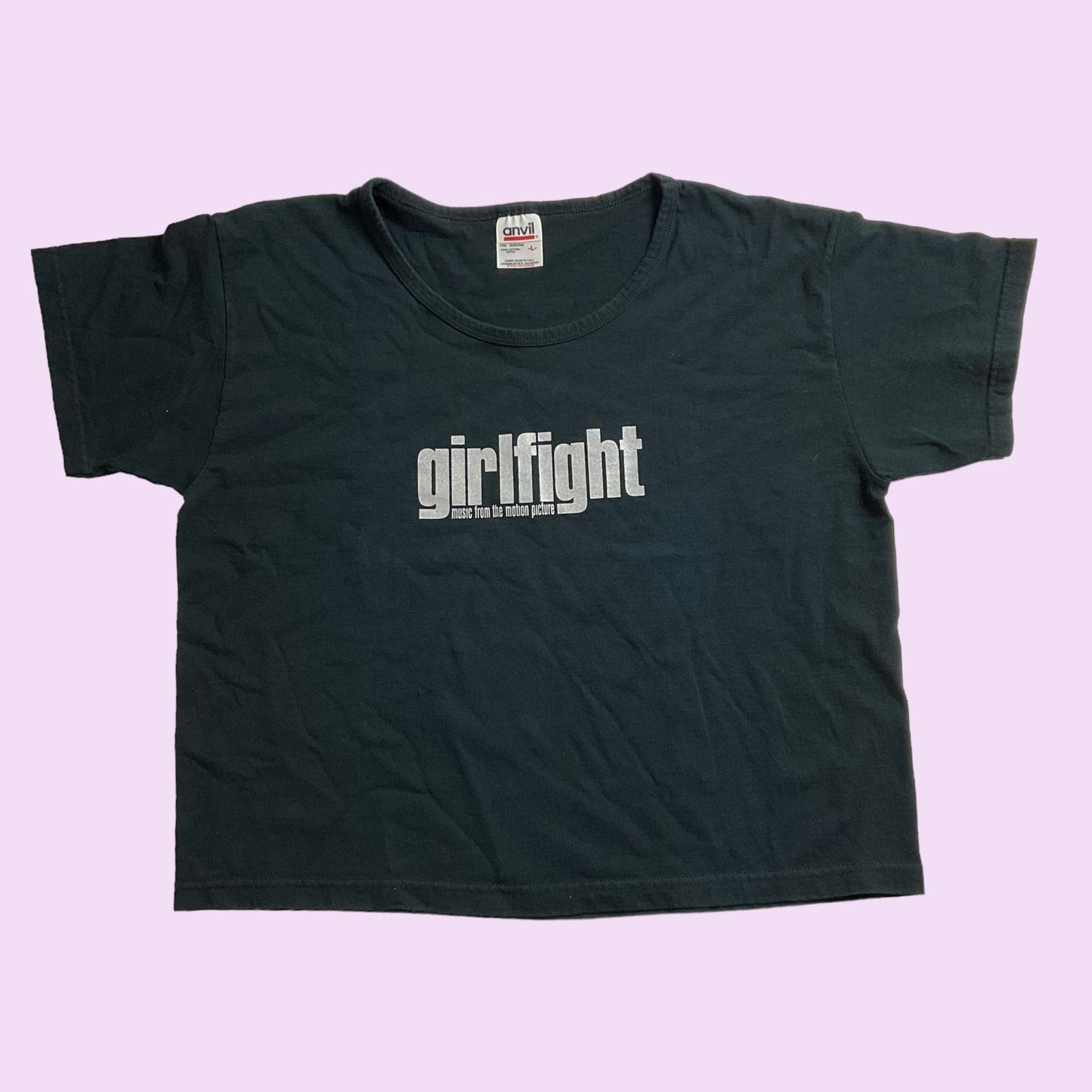 Vintage Y2K Graphic “Girlfight” Anvil Top