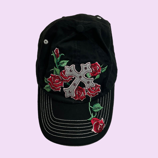 2000s Bedazzled Cross Hat