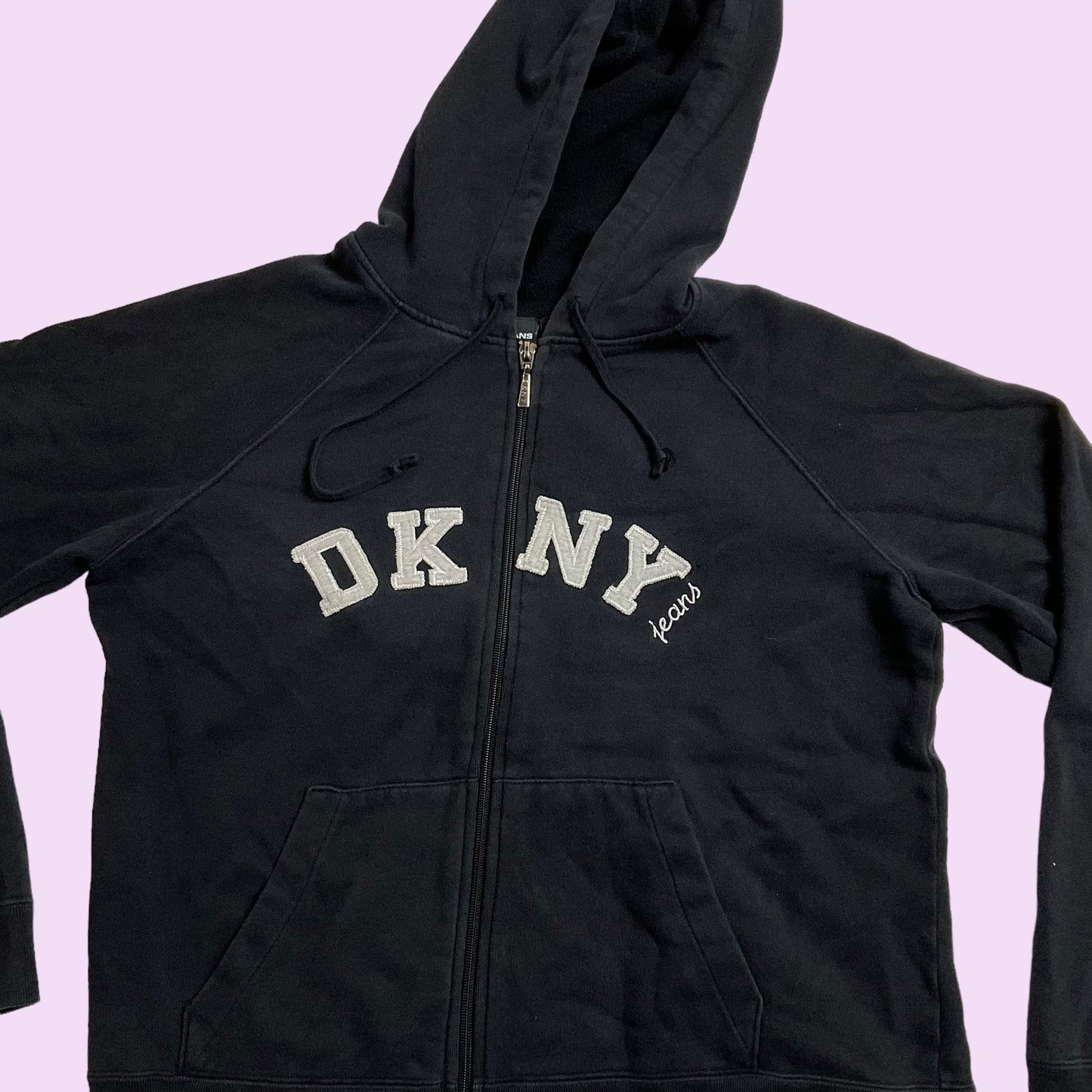 Vintage Y2K DKNY Zip Up Hooded Jacket