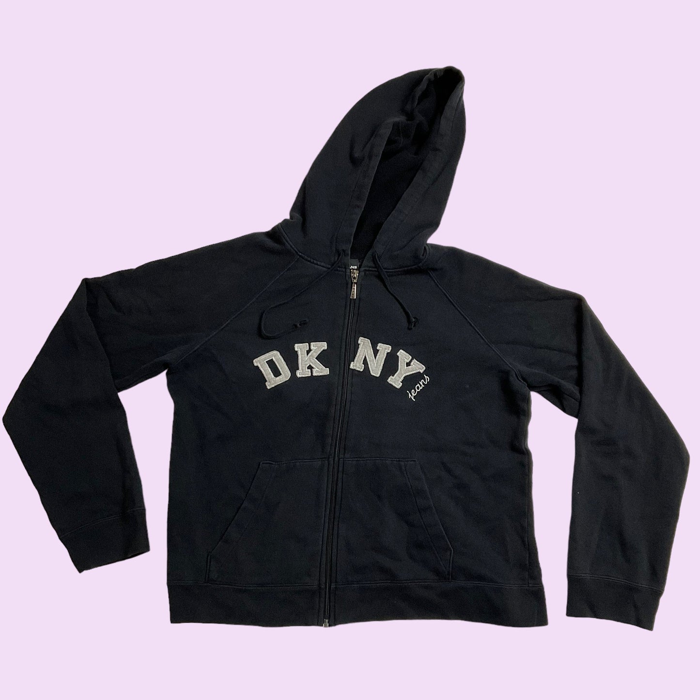 Vintage Y2K DKNY Zip Up Hooded Jacket