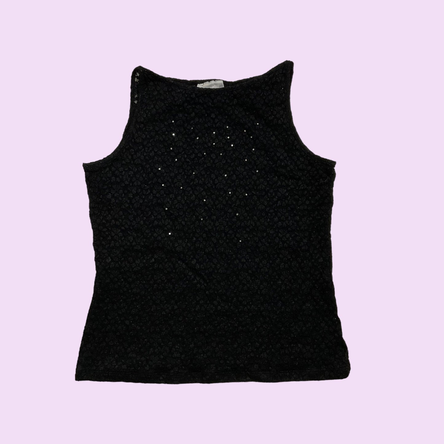 Vintage 90s Lace Bedazzled Top