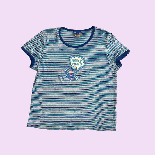 Y2K Graphic Eeyore Disney Ringer Top