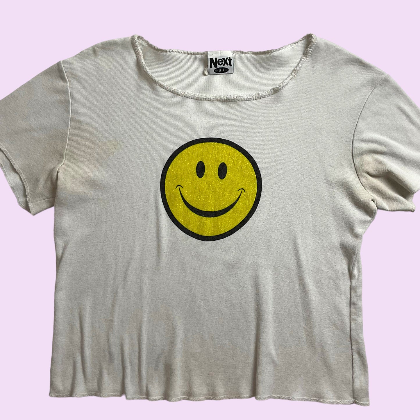 Vintage 90s Graphic Smiley Face Baby Tee