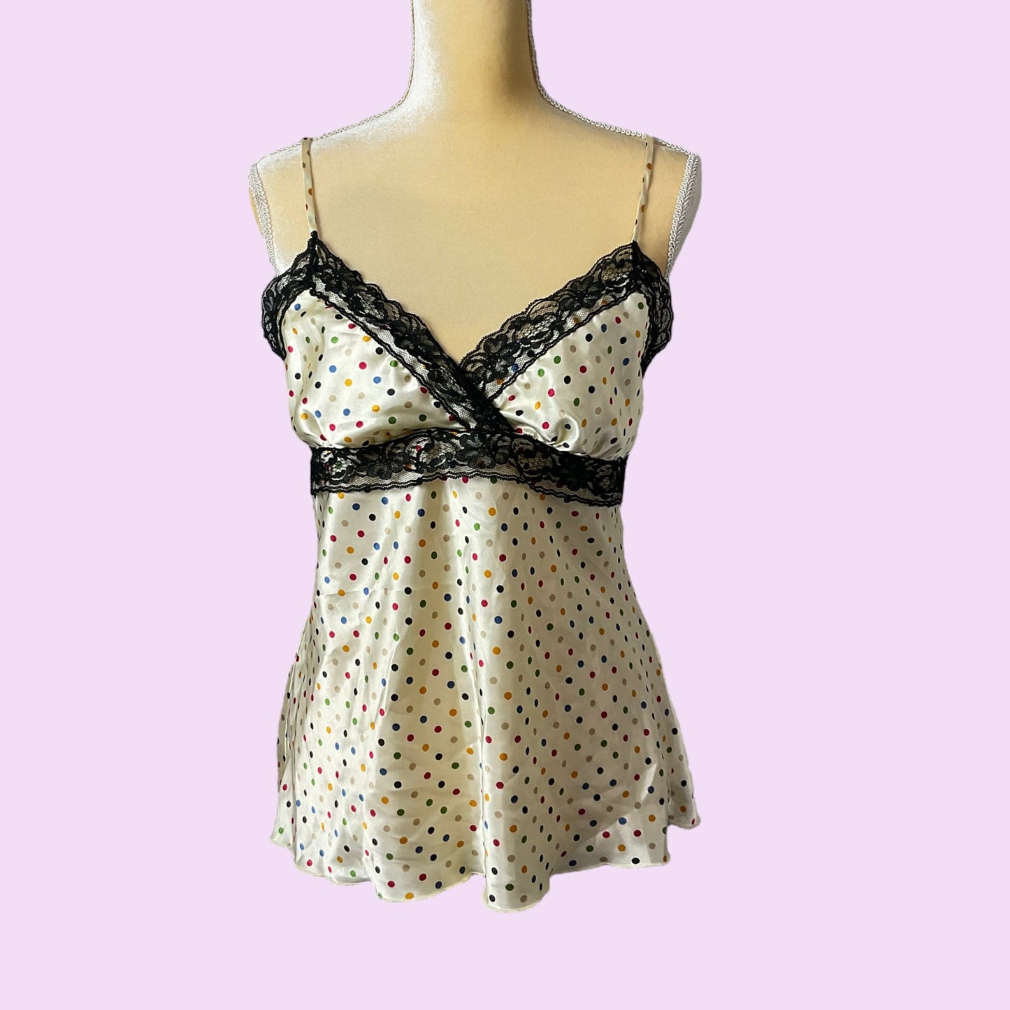 Vintage Y2K Polka Dot Cami Top