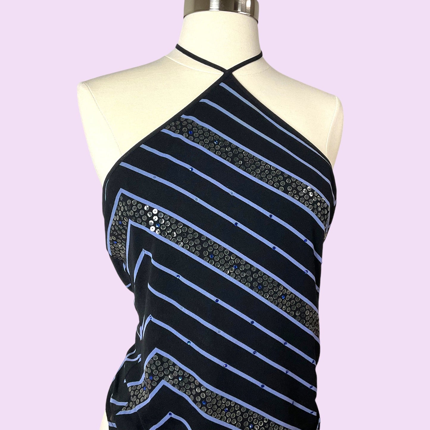 Vintage Y2K Express Striped Halter Top