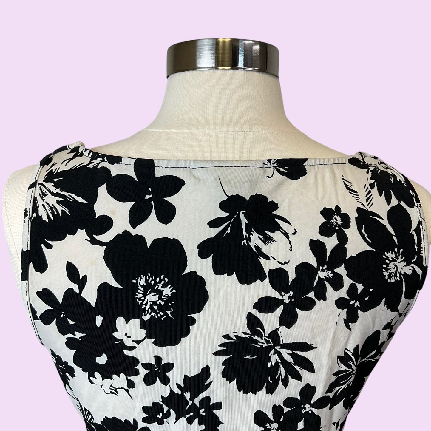 Vintage Y2K Floral Print Cowl Neck Top