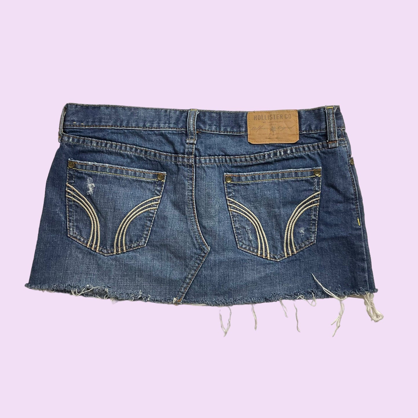 Y2K Denim Hollister Distressed Mini Skirt