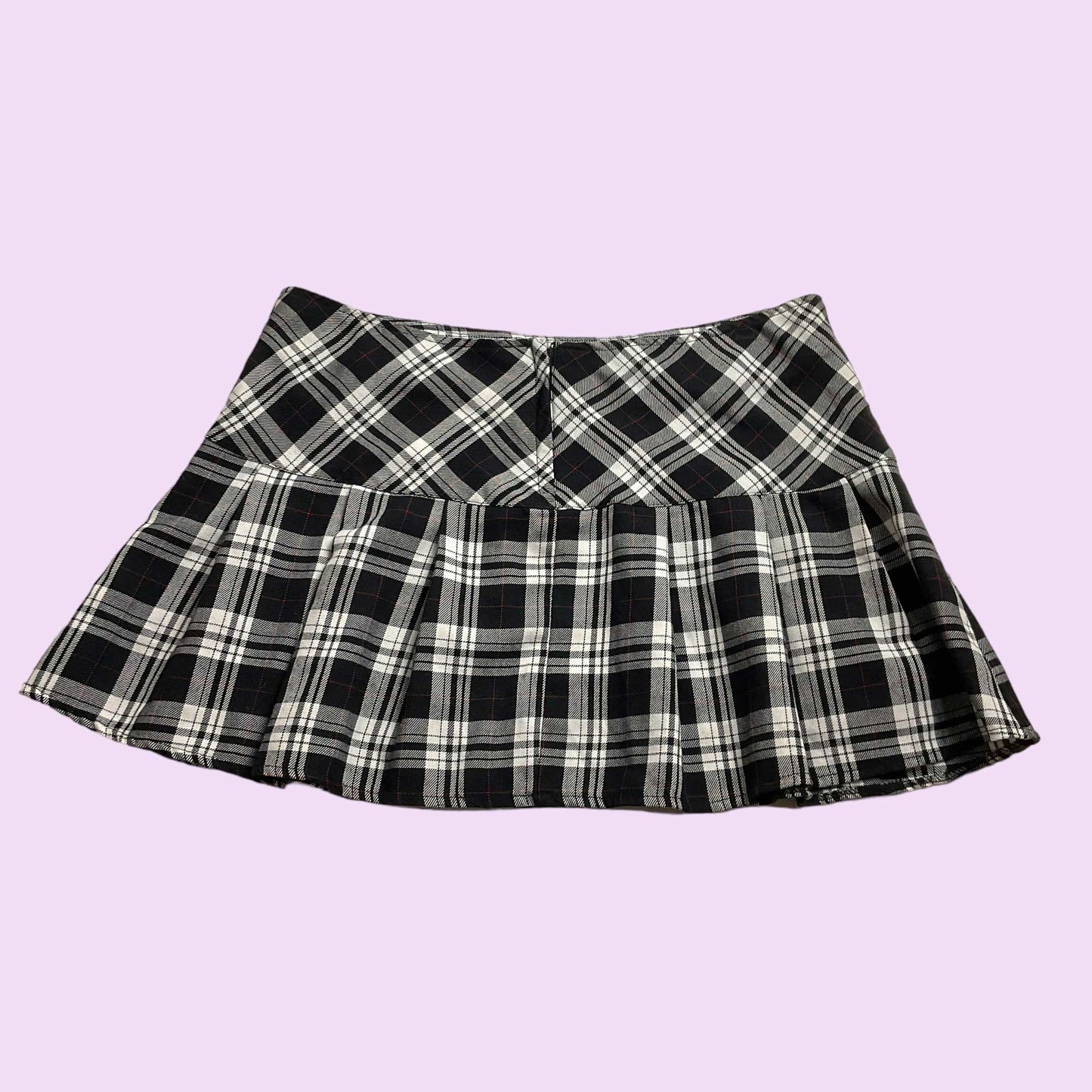 Y2K Pleated Plaid Mini Skirt