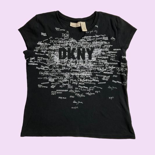 Vintage Y2K Graphic DKNY Top