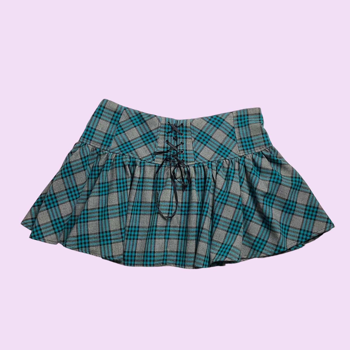 Y2K Plaid Candie’s Pleated Mini Skirt