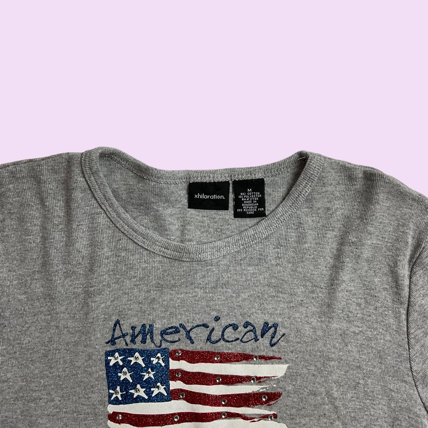 Vintage 90s Graphic “American Goddess” Xhilaration Baby Tee