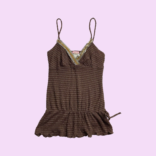 Vintage 90s Knit Sequined Cami Top