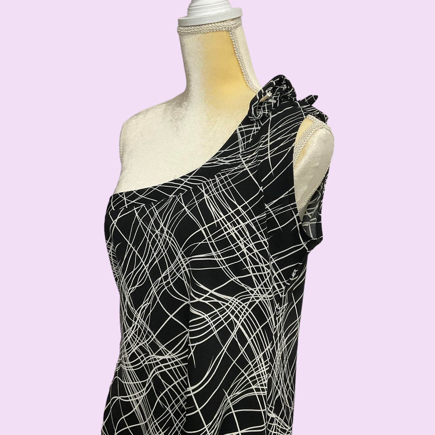 Vintage 90s Asymmetrical Funky Print Top