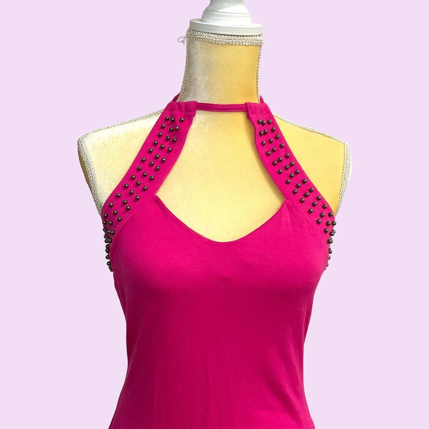 Y2K Studded Halter Neck Top