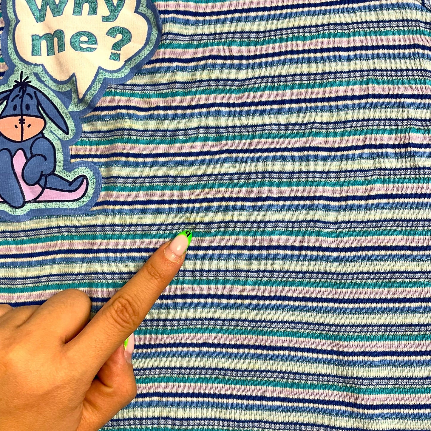 Y2K Graphic Eeyore Disney Ringer Top