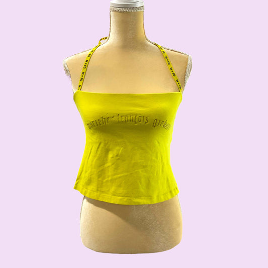 Vintage Y2K Euro Graphic Halter Top