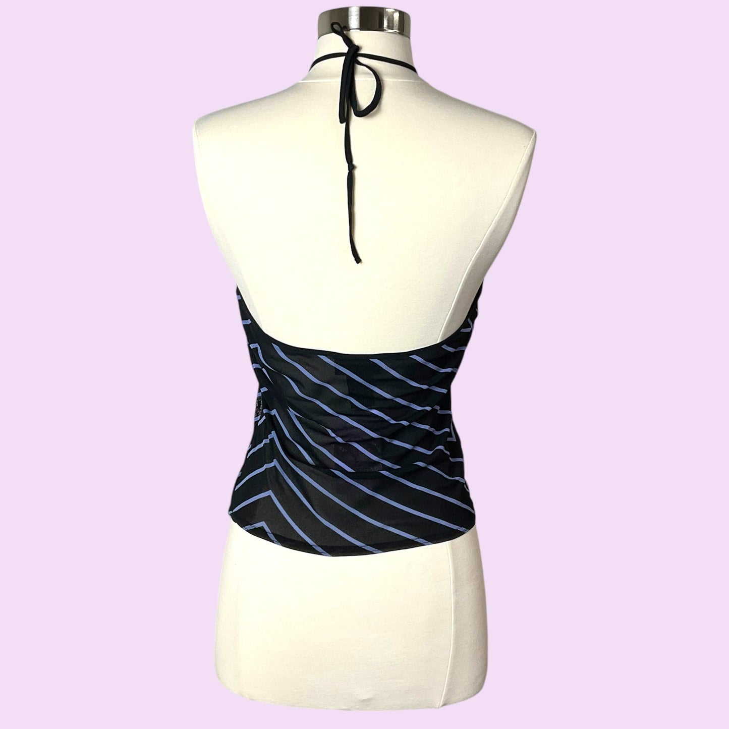 Vintage Y2K Express Striped Halter Top