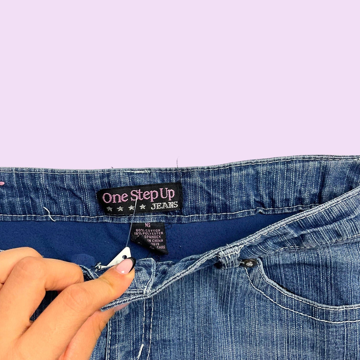 Y2K Embroidered Denim Mini Skirt