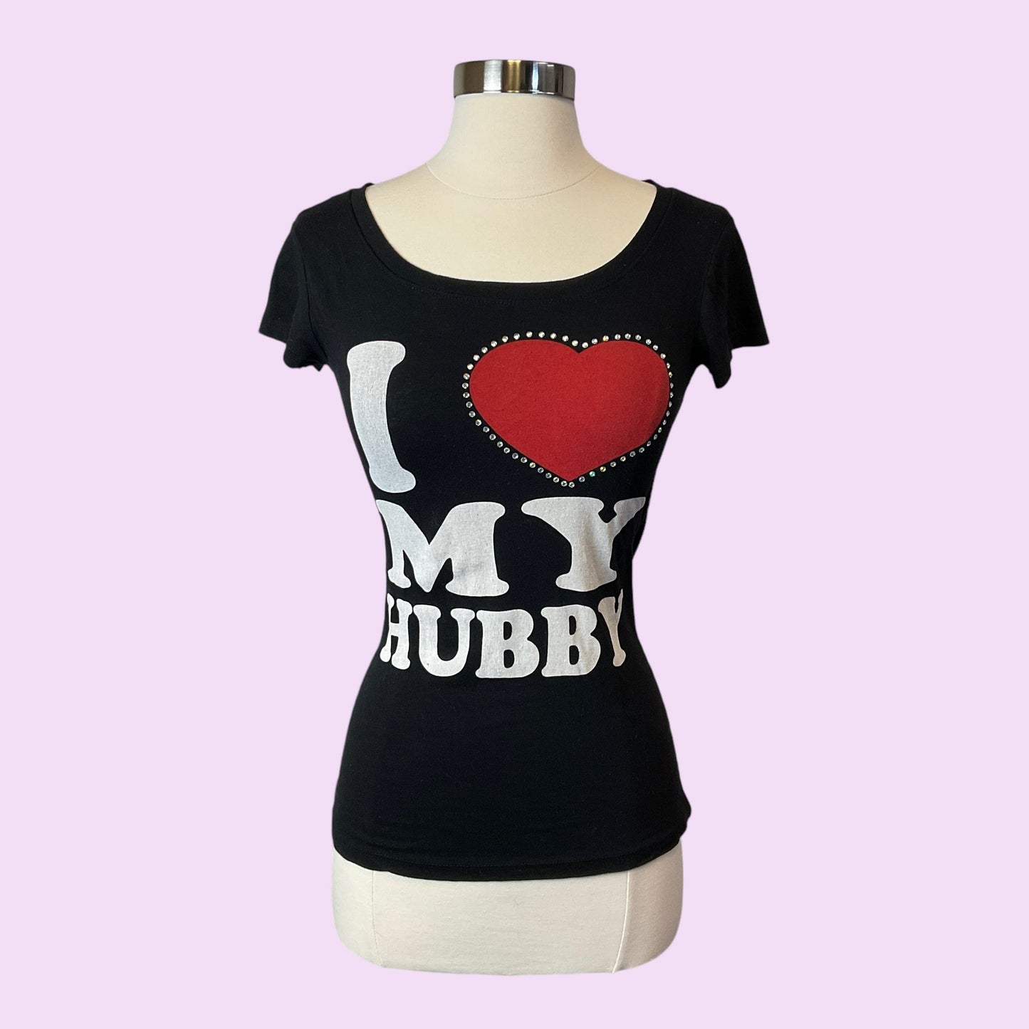 Vintage Y2K Graphic “I Love My Hubby” Top