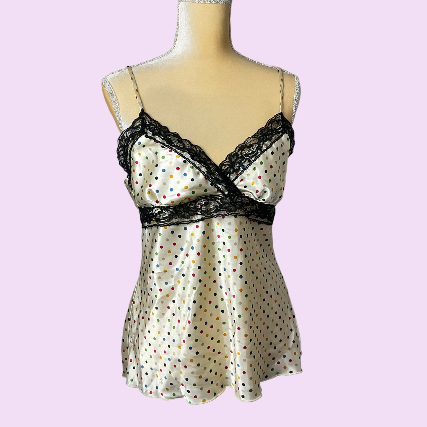 Vintage Y2K Polka Dot Cami Top