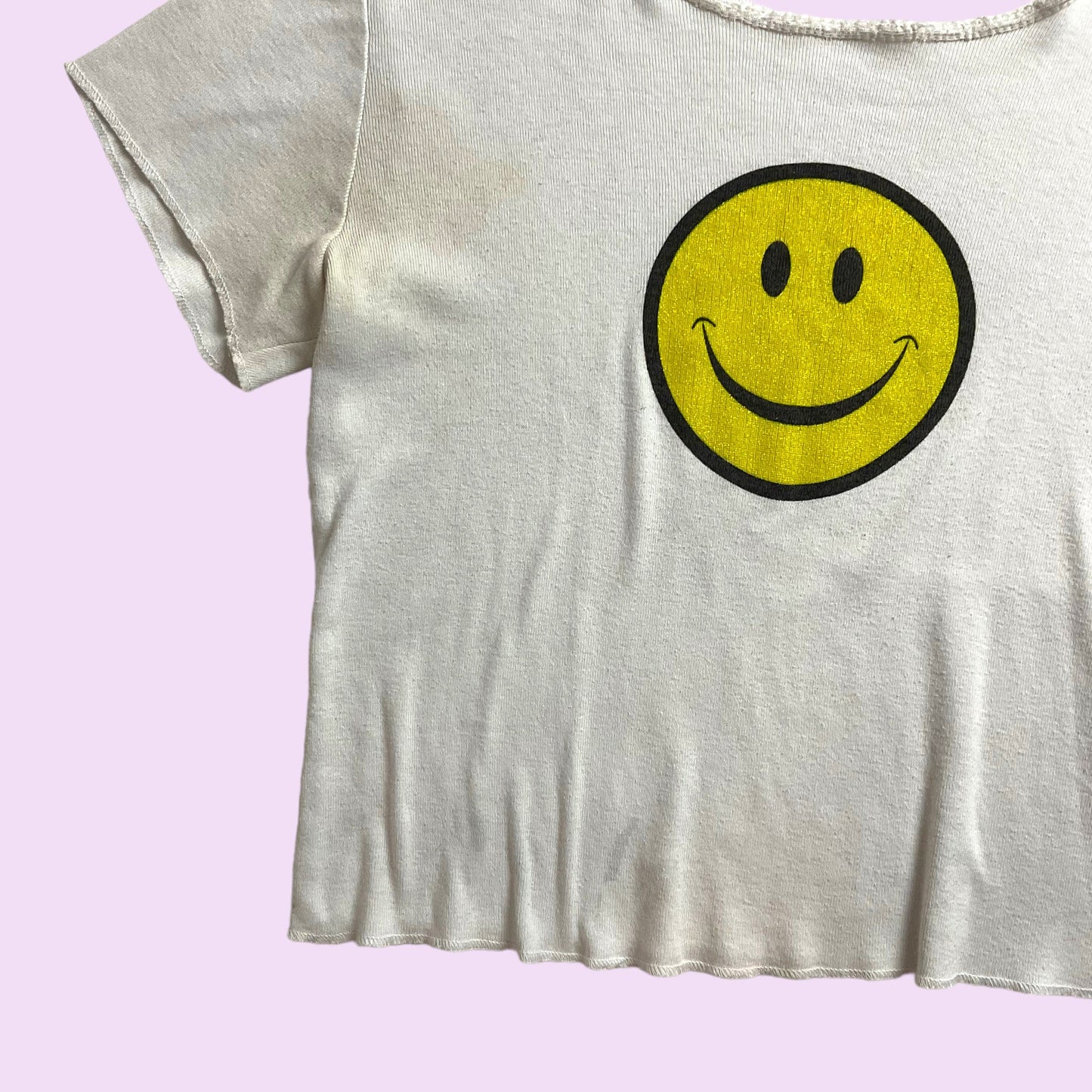 Vintage 90s Graphic Smiley Face Baby Tee