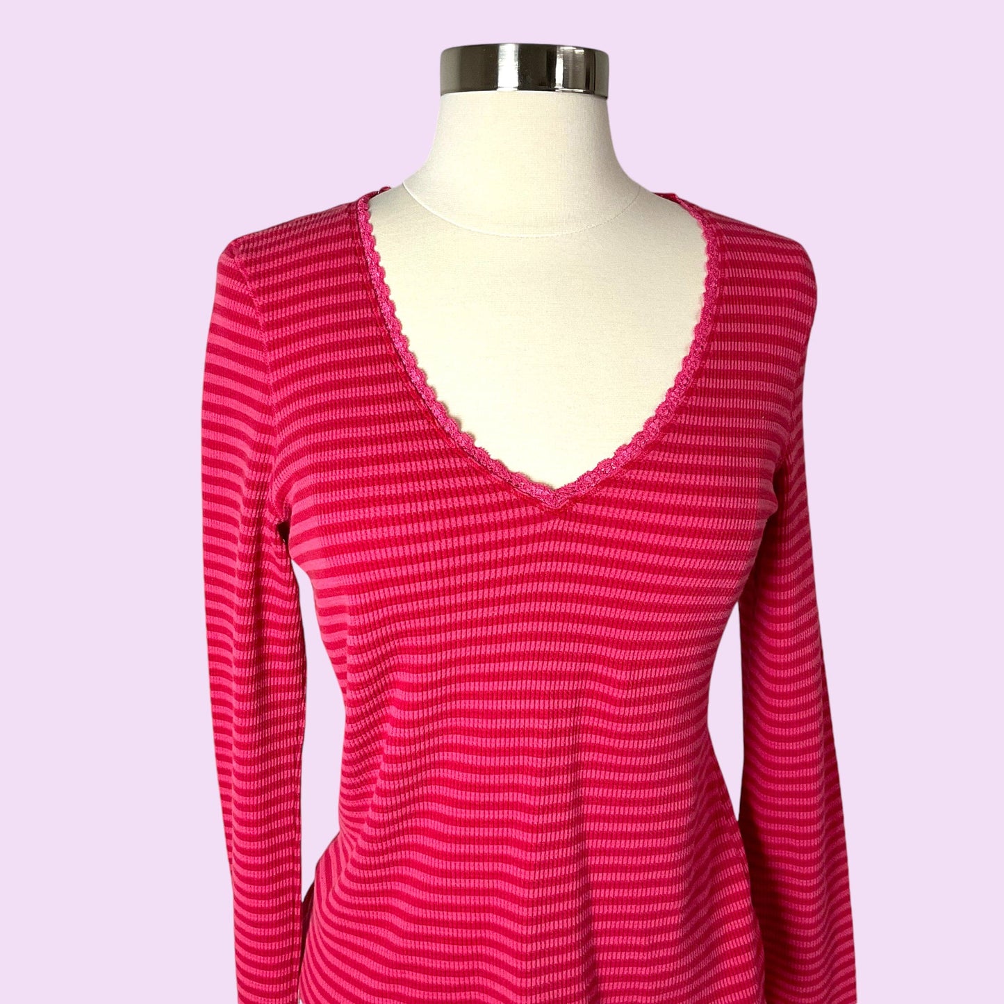 Y2K Striped Victoria’s Secret Bell Long Sleeve