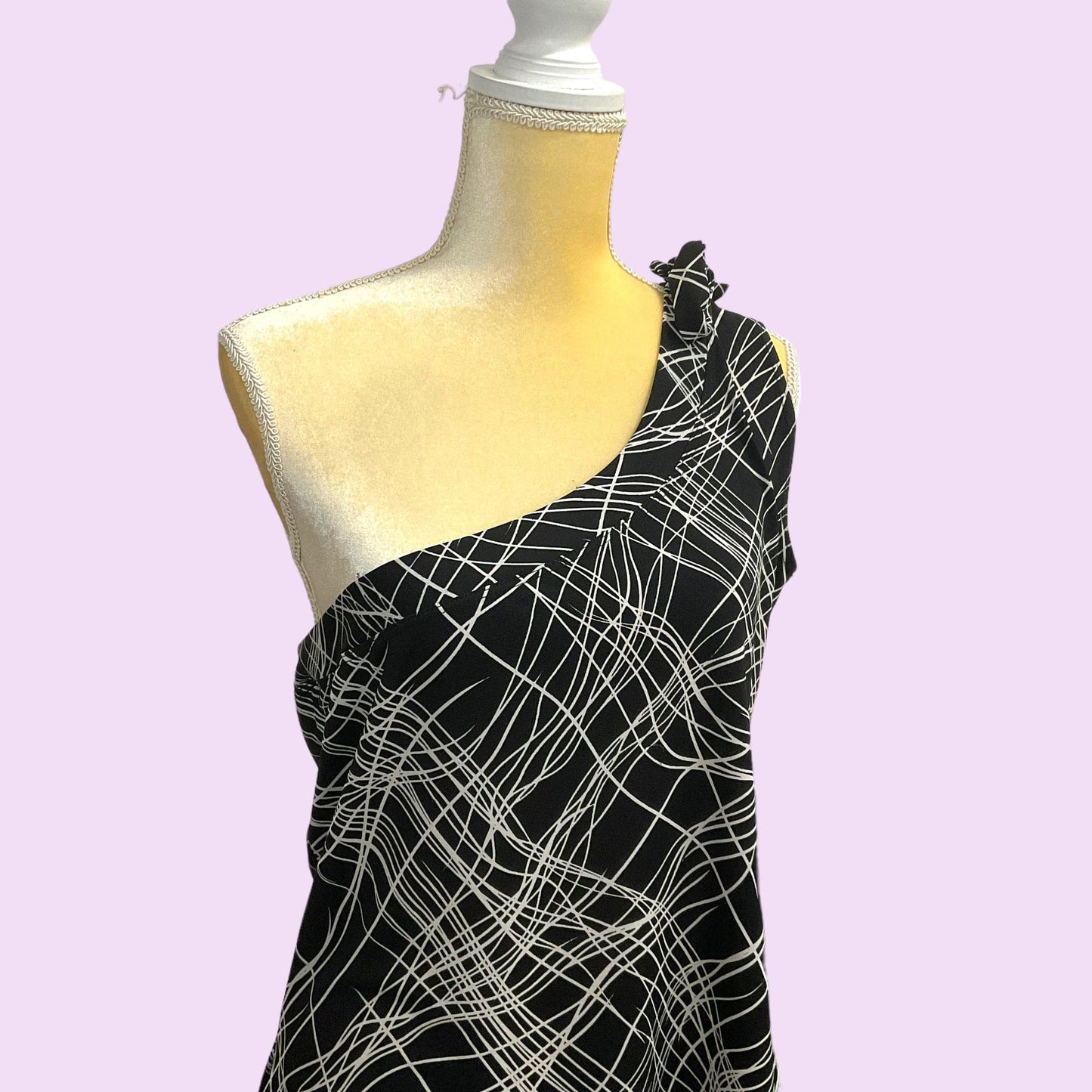 Vintage 90s Asymmetrical Funky Print Top