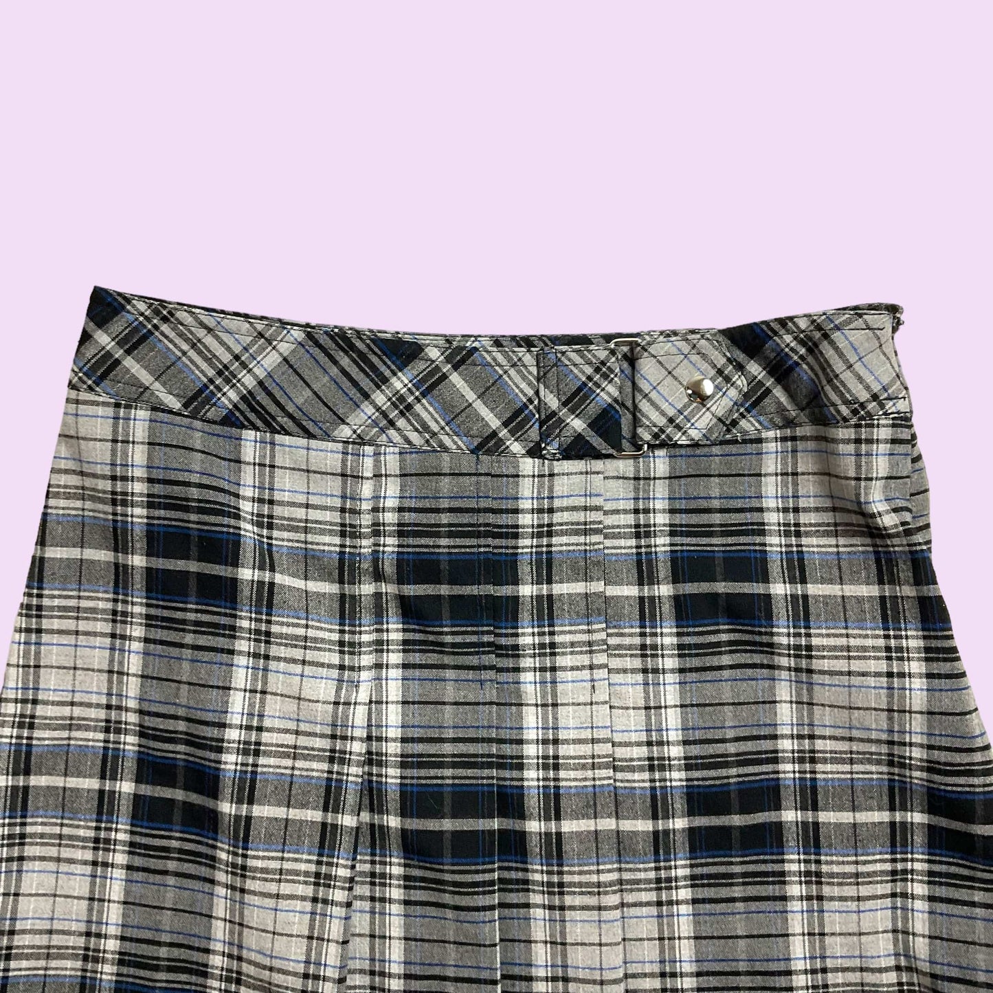 Y2K Plaid Buckle No Boundaries Mini Skirt