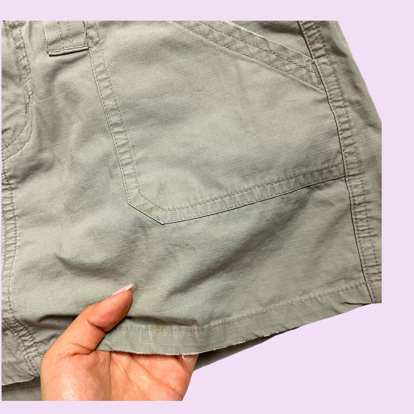 Vintage Y2K Khaki Green Mini Skirt