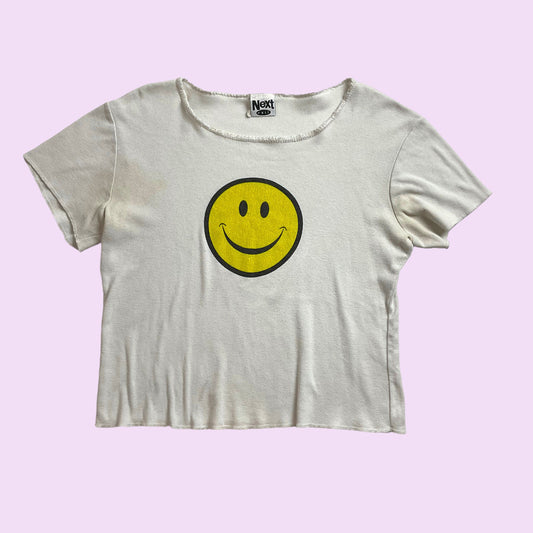 Vintage 90s Graphic Smiley Face Baby Tee