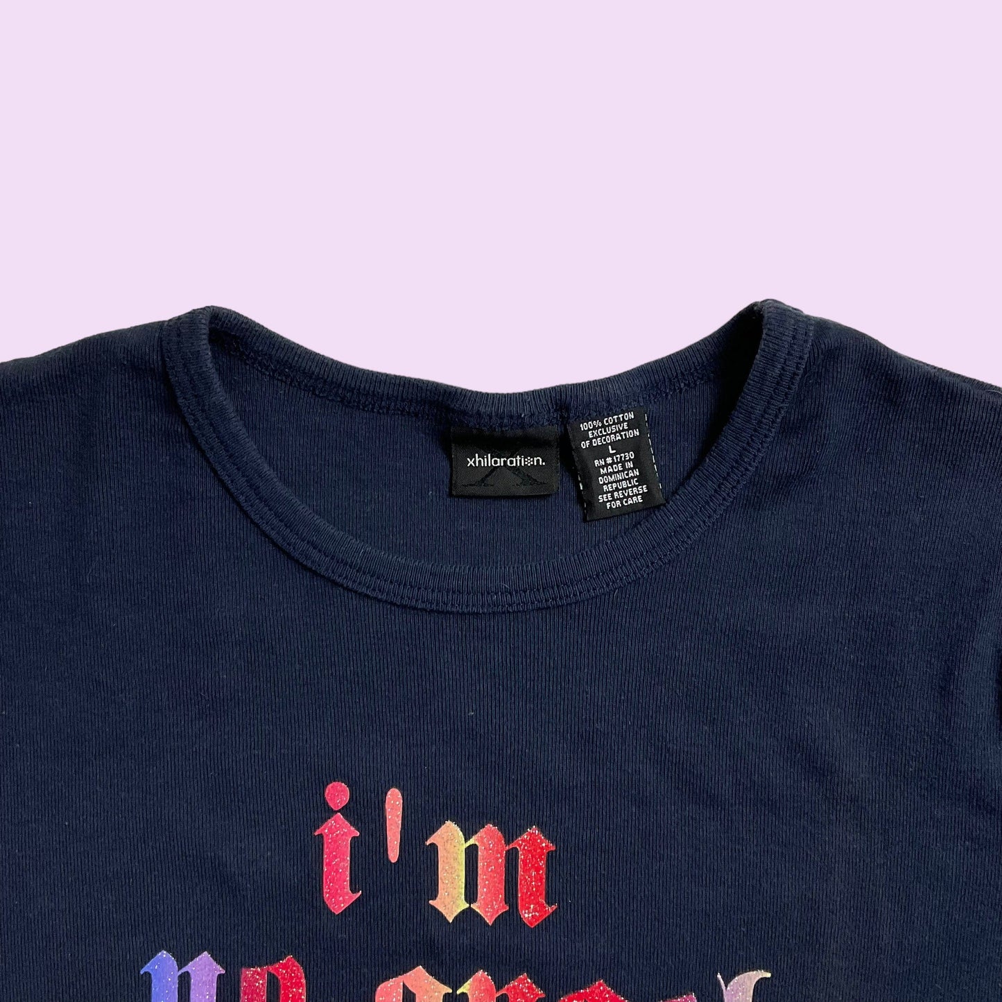 Vintage 90s Graphic “I’m No Angel” Xhilaration Baby Tee