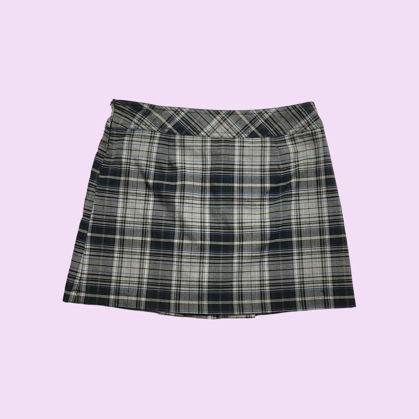 Y2K Plaid Buckle No Boundaries Mini Skirt