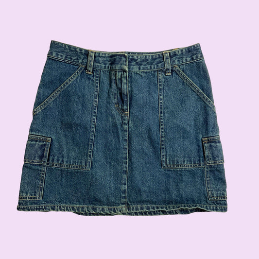 Y2K Denim Mossimo Cargo Skirt