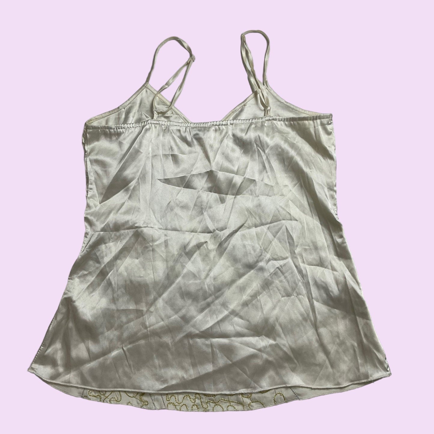 Vintage Y2K Sequined Satin Cami Top