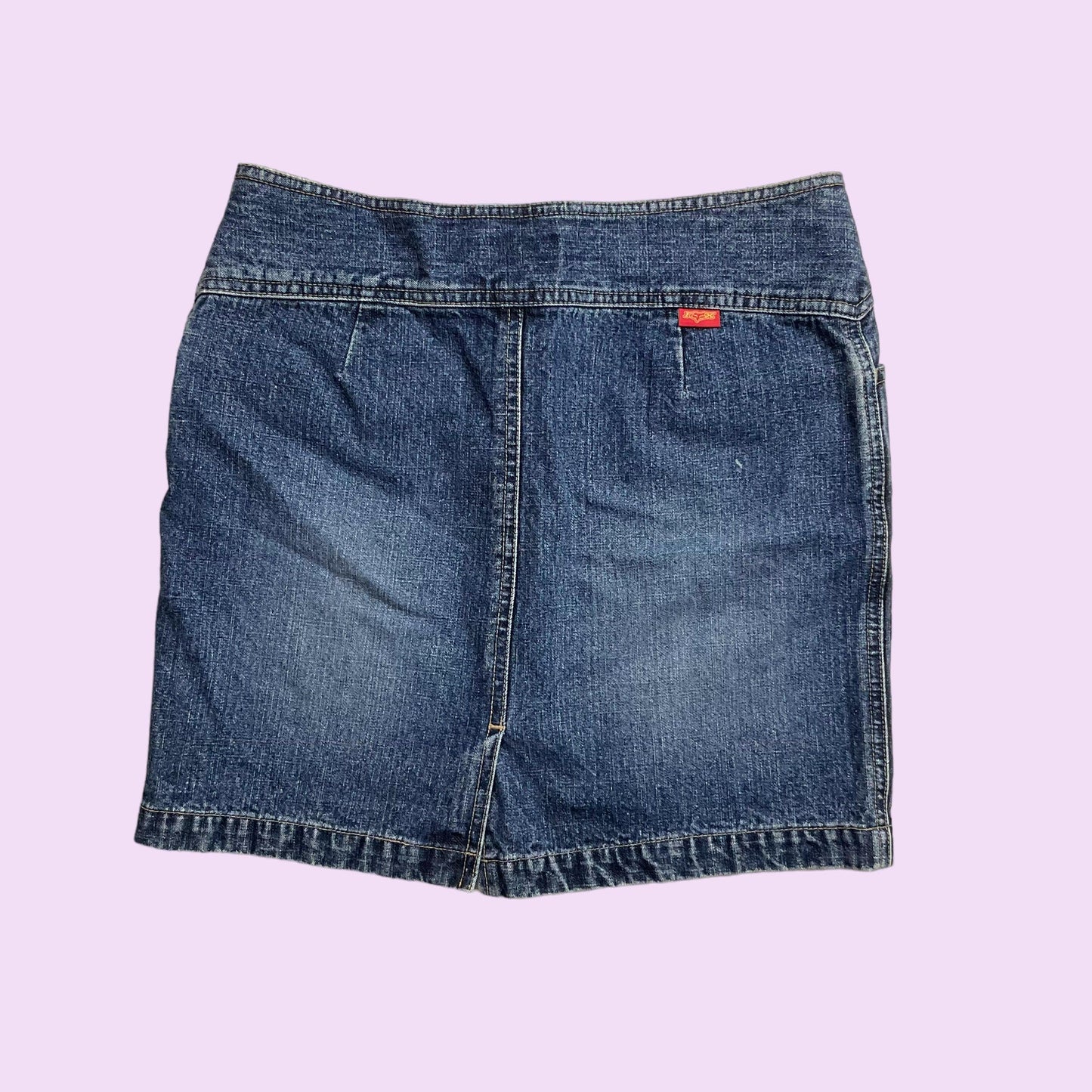 Vintage Y2K Denim Fox Mini Skirt