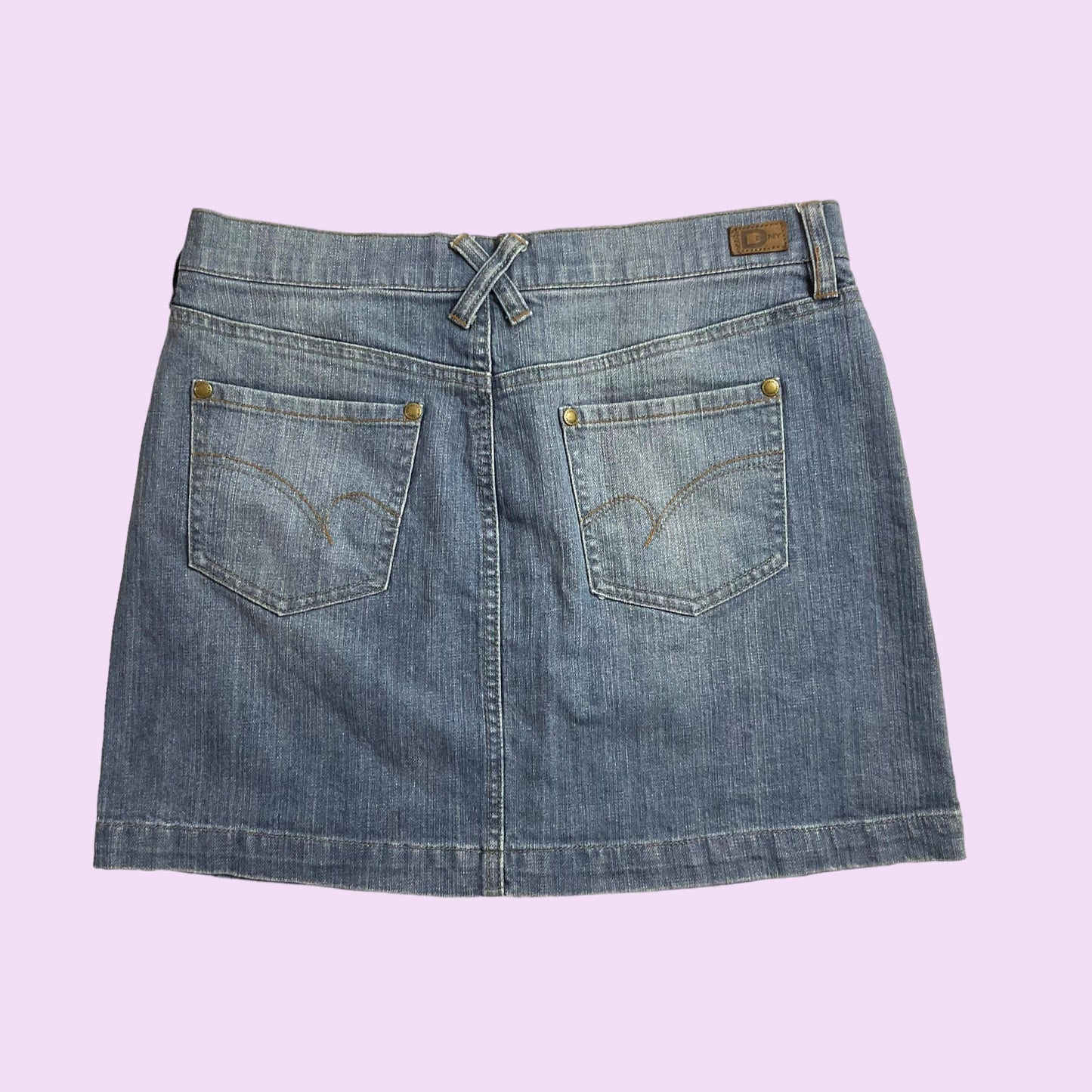 Y2K Embroidered Denim DKNY Skirt