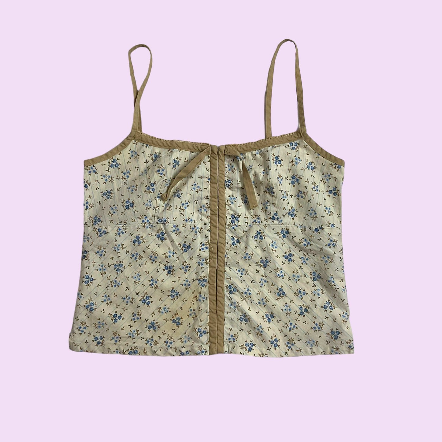 Vintage Y2K Coquette Flower Print Cami Top