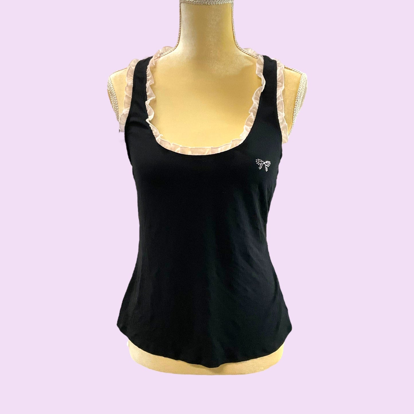 Y2K Victoria’s Secret Pink Trim Tank Top