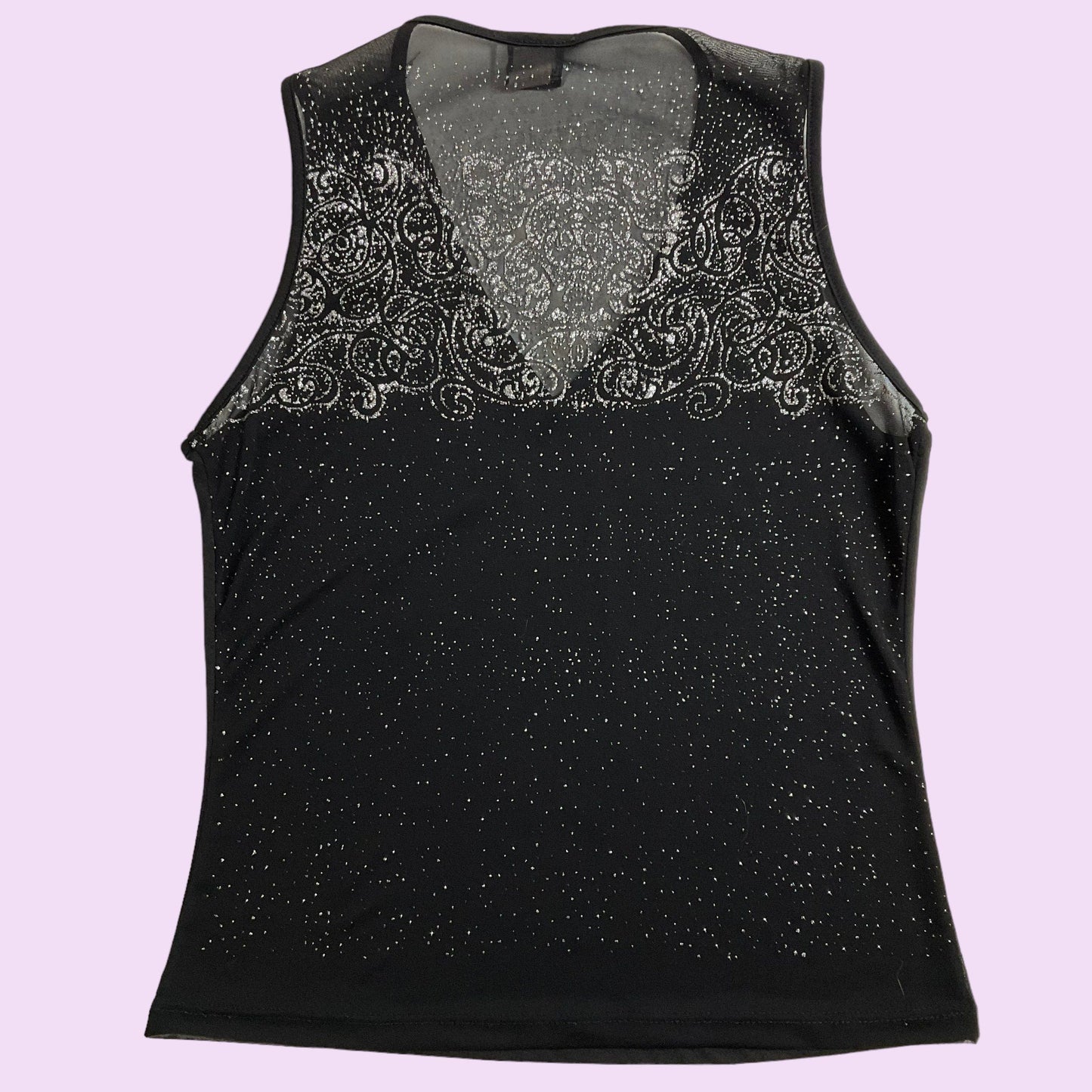 Vintage 90s Sparkle Mesh Back Top