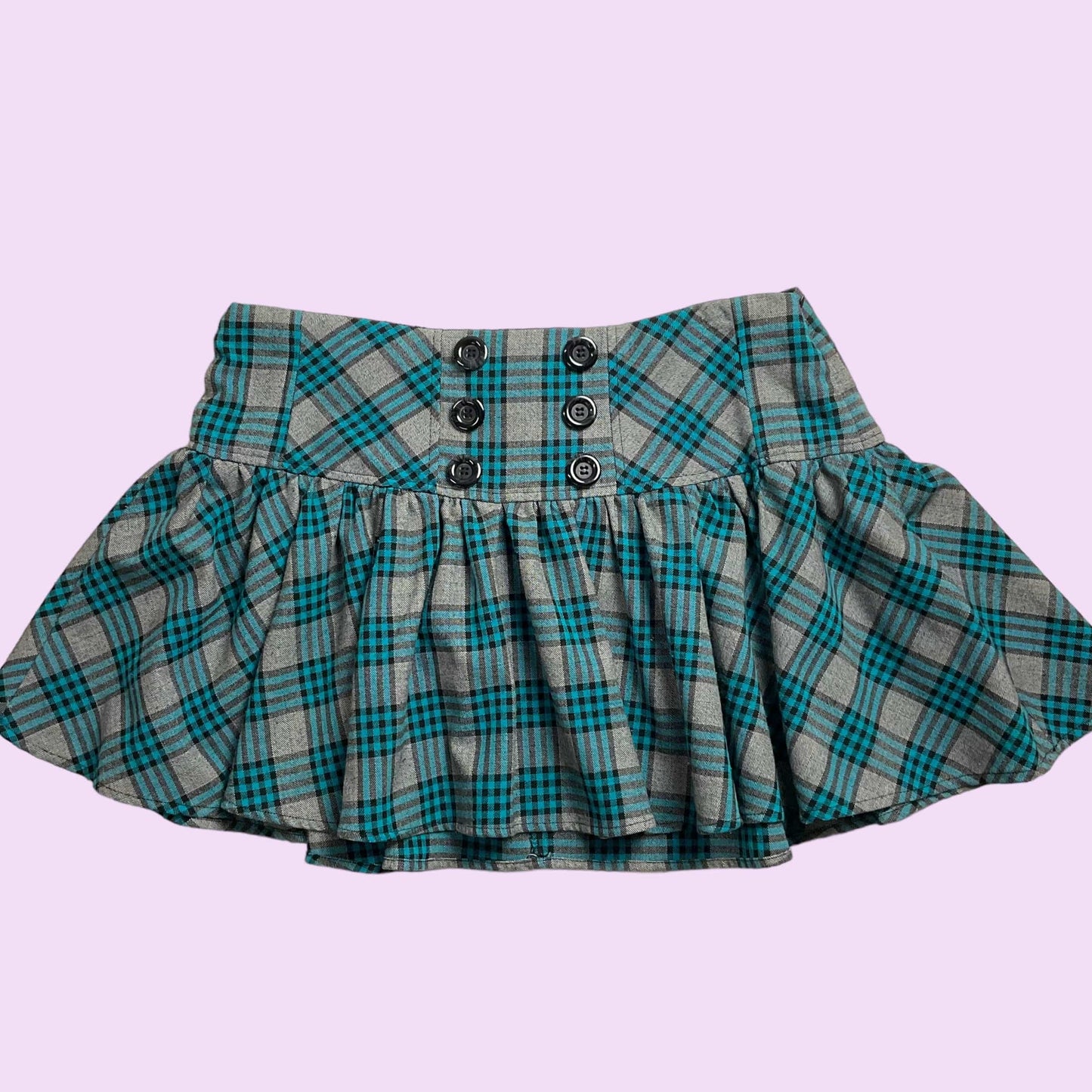 Y2K Plaid Candie’s Pleated Mini Skirt