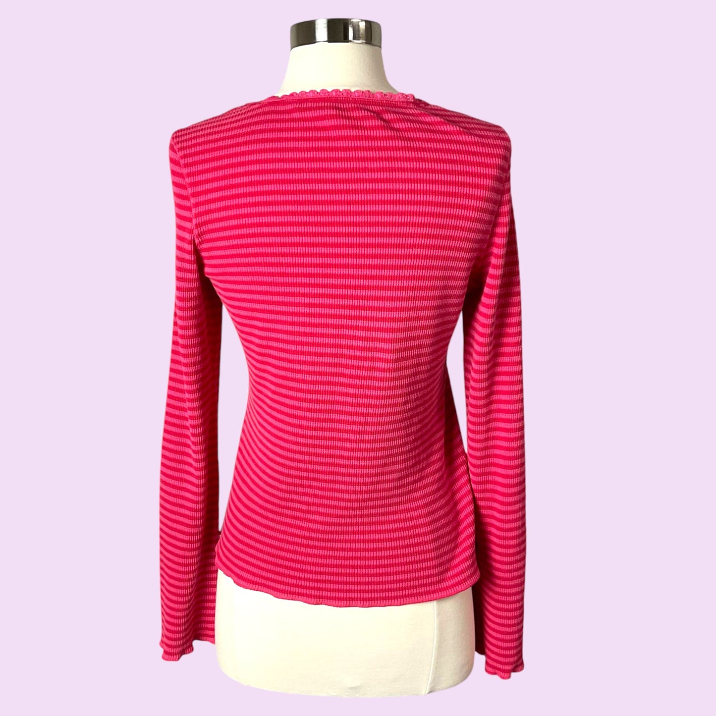 Y2K Striped Victoria’s Secret Bell Long Sleeve