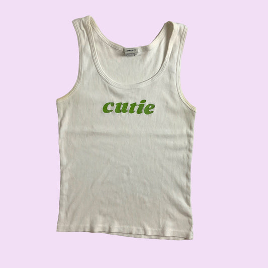 Vintage Y2K “Cutie” Graphic Tank Top