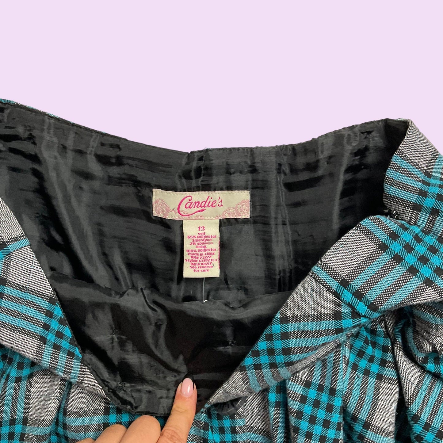 Y2K Plaid Candie’s Pleated Mini Skirt