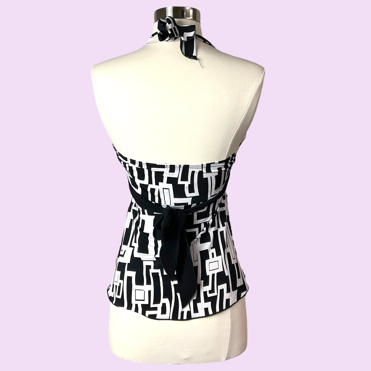 Vintage 90s Geometrical Graphic Halter Top