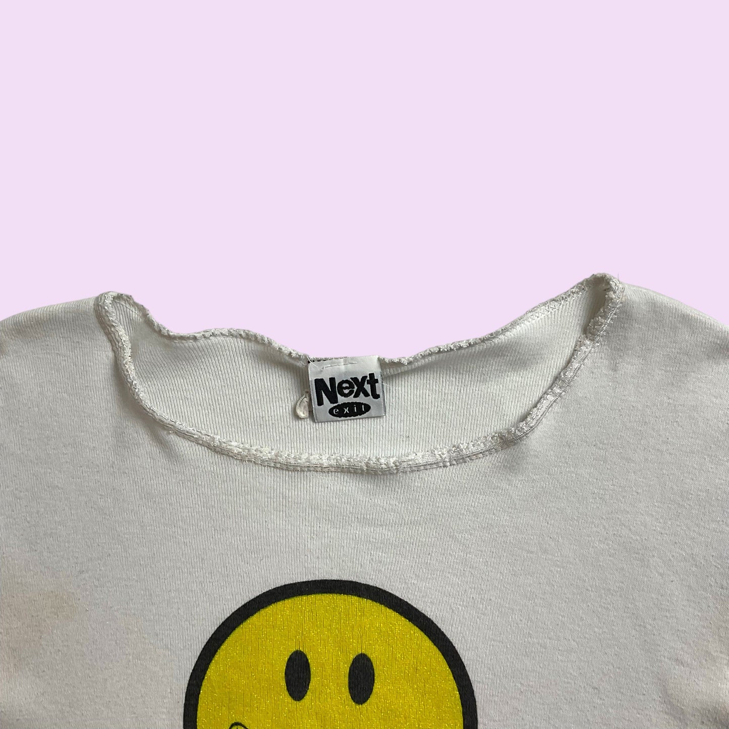 Vintage 90s Graphic Smiley Face Baby Tee