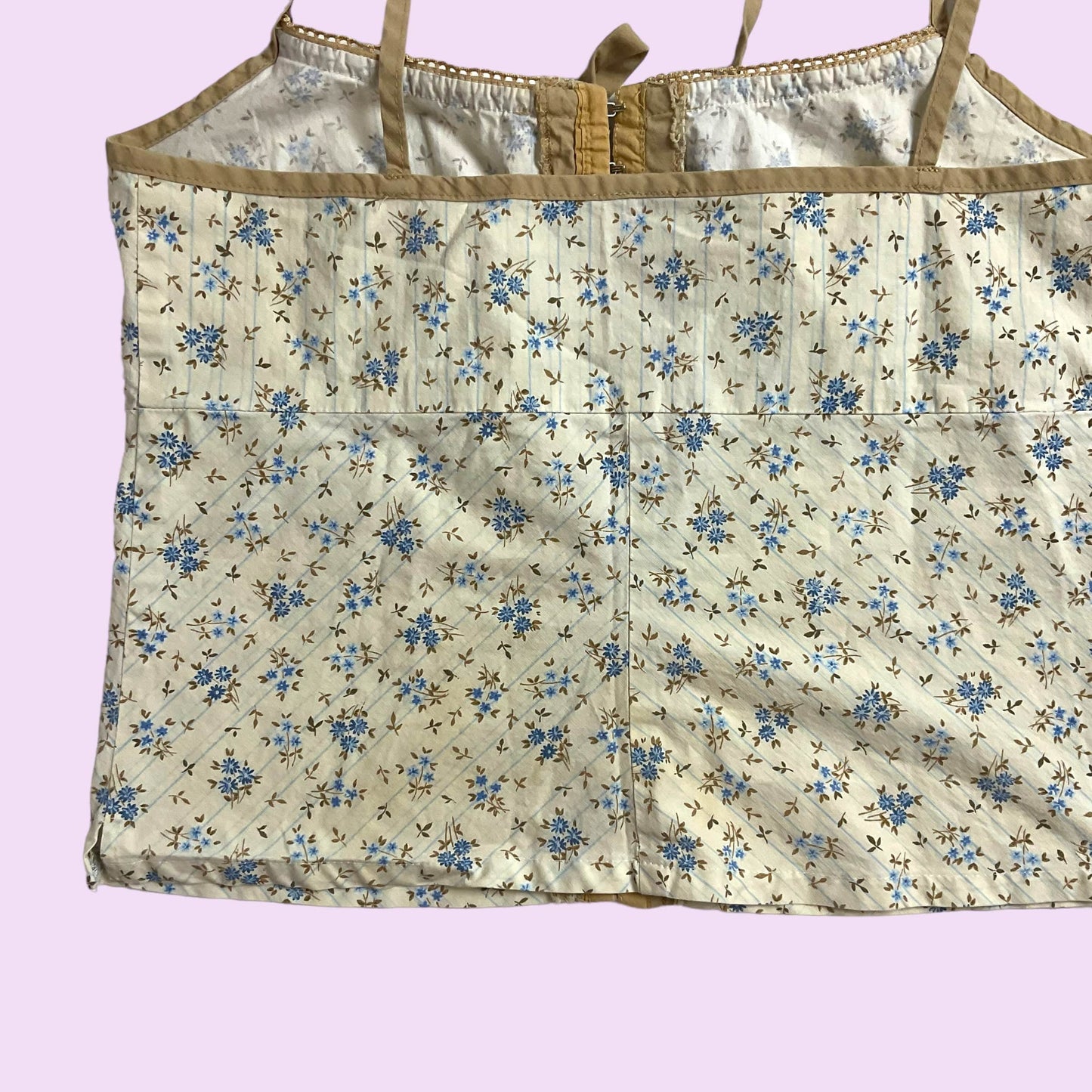 Vintage Y2K Coquette Flower Print Cami Top