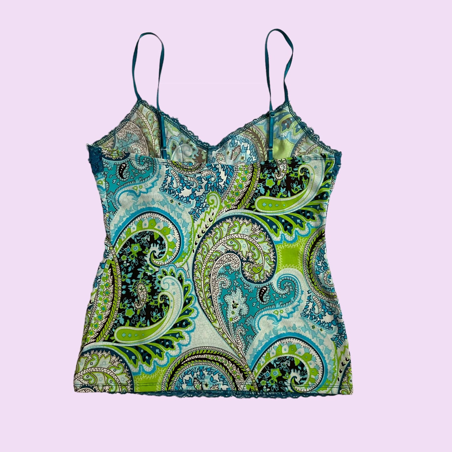 Vintage Y2K Paisley Print Cami Top