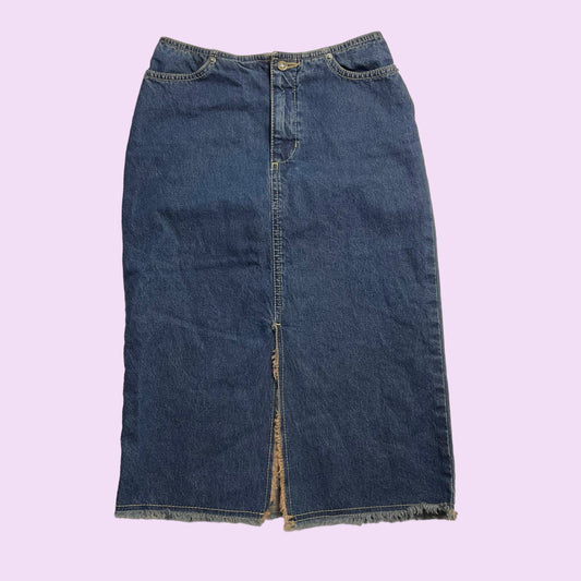 Vintage Y2K Denim Midi Skirt