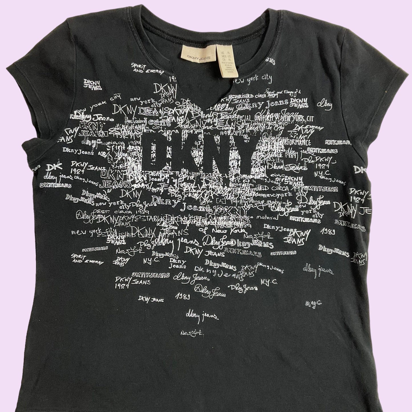 Vintage Y2K Graphic DKNY Top